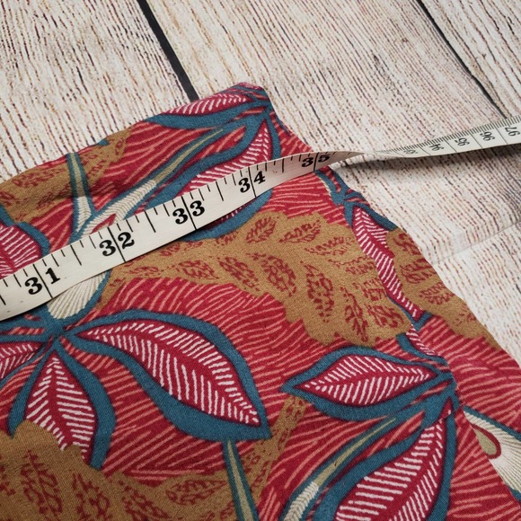 Ann Taylor LOFT Multicolor Patterned Pants Floral Straight Pants 8 - Picture 8 of 8